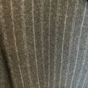 Pre-owned Hart Schaffner & Marx (40R x 32W) black wool suit with tan stripes